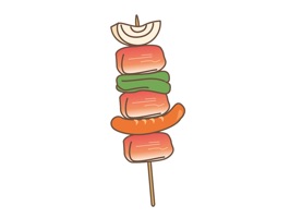 Cute Barbecue Sticker