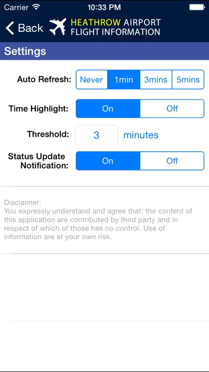 Heathrow Flight Info.