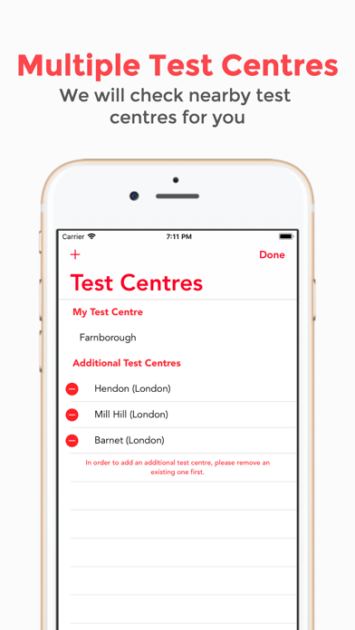 Testi Driving Cancellations UK Screenshot on iOS