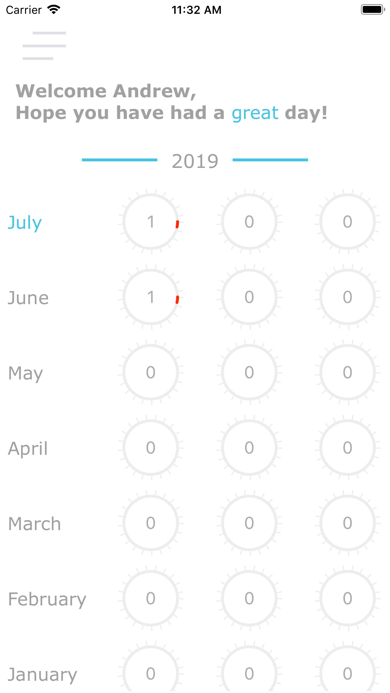 Screenshot do app Rate My Day!