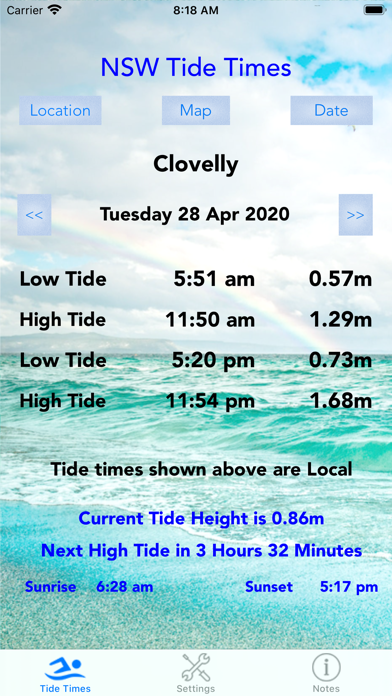 NSW Tide Times screenshot1