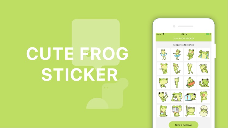 Cute frog sticker