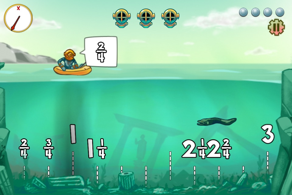 Pearl Diver: Number Line Math screenshot 2