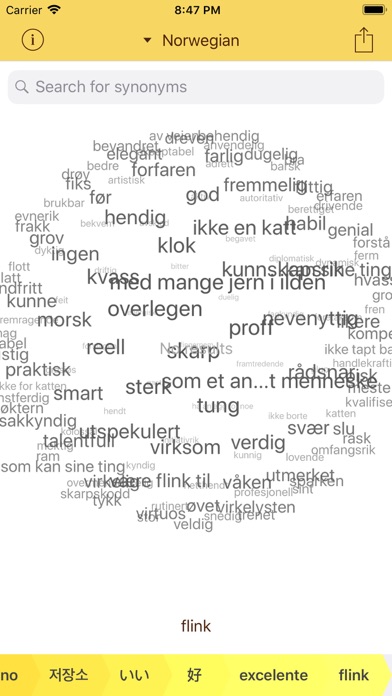 Synnamon 世界の類語辞典のワードクラウド Catchapp Iphoneアプリ Ipadアプリ検索