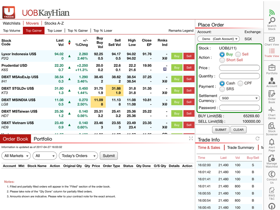 Uob Kay Hian Utrade Sg Tablet By Uob Kay Hian Pte Ltd Ios Apps Appagg