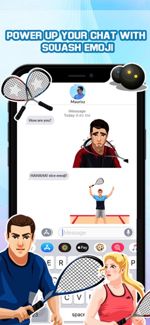 Squash Sport Emojis Stickers(圖4)-速報App