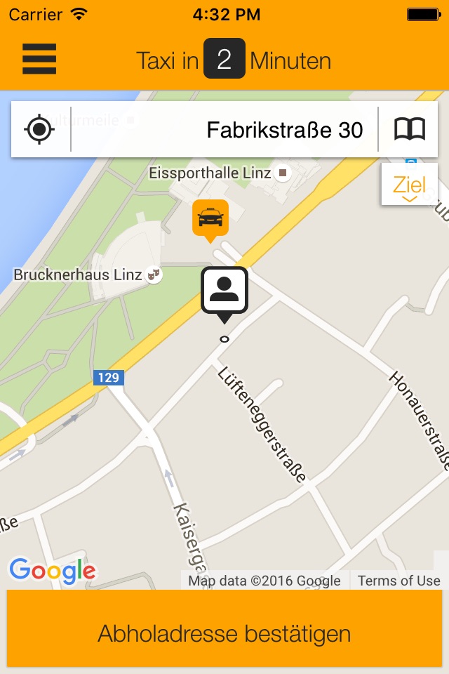 Linzer Taxi 2244 - Taxi App screenshot 2