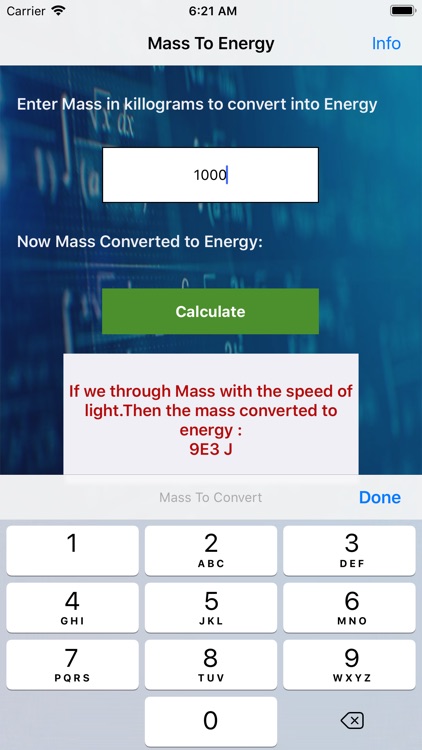 Mass To Energy Converter screenshot-6