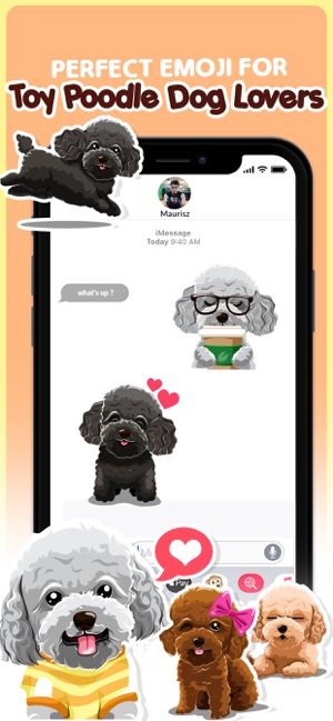 Toy Poodle Dog Emojis Stickers