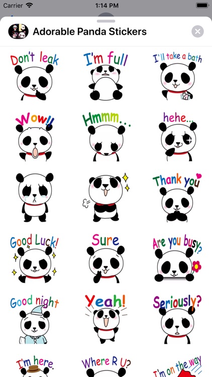 Adorable Panda Stickers