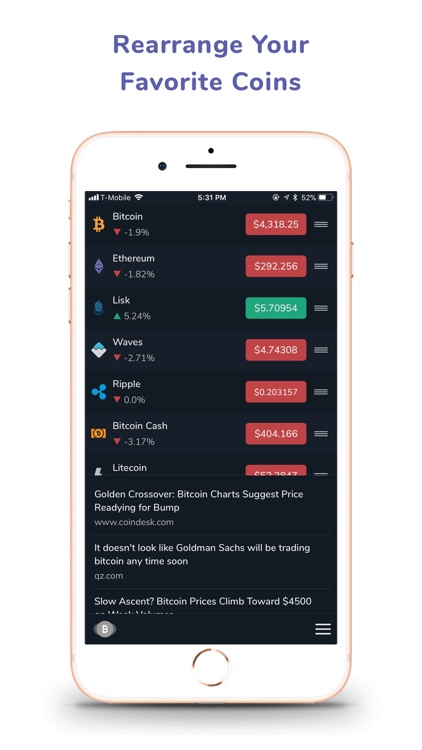 CryptoCoins Price Tracker