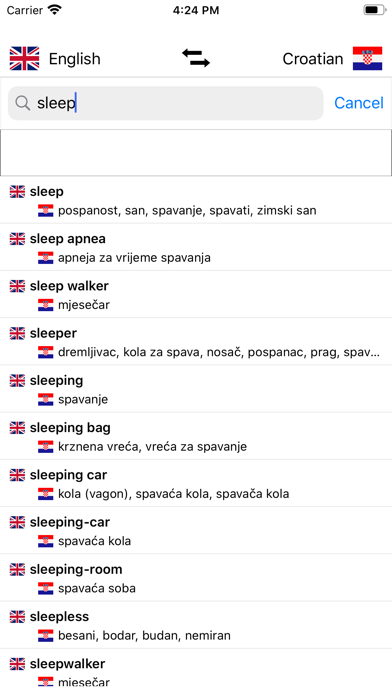 Croatian-English Dictionary screenshot 3
