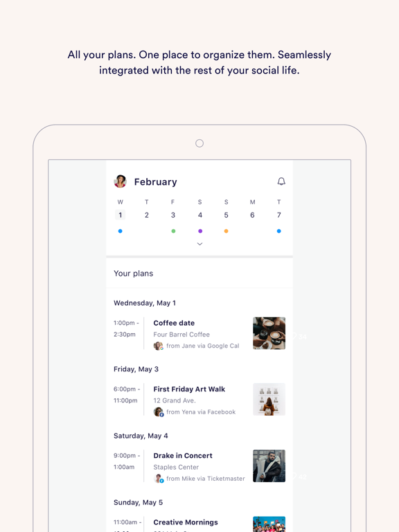 iPad Image of IRL - Social Calendar
