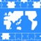 It is a puzzle to memorize the location/name of the world’s countries/regions and the national flags