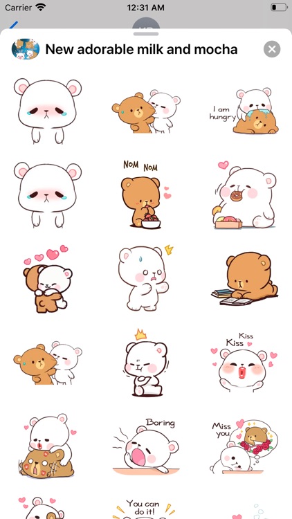 New Milk & Mocha bear Stickers