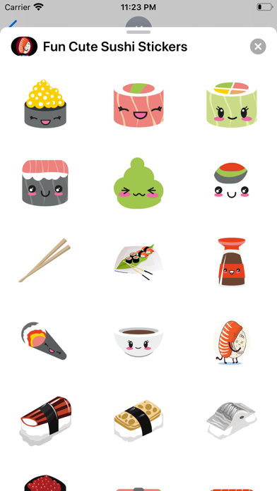 Fun Cute Sushi Stickers screenshot 3