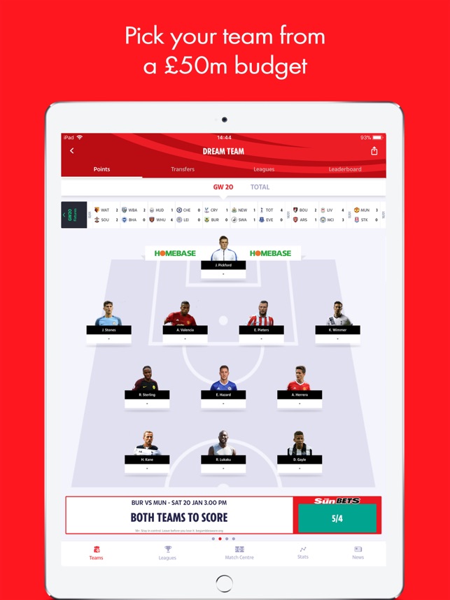 Dream Team Fantasy Football On The App Store