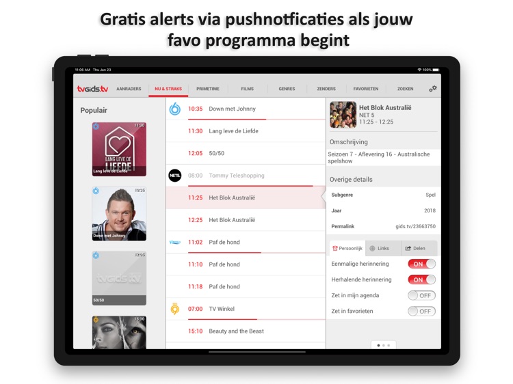 TVGiDS.tv - dé gids voor iPad