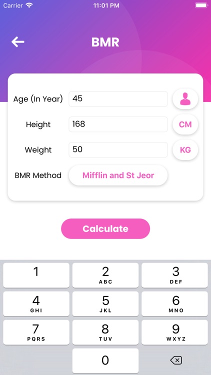 Easy BMI & BMR Calc screenshot-4