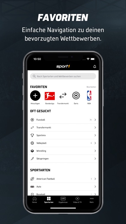 SPORT1: Sport & Fussball News screenshot-0