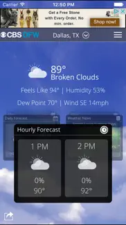 cbs dfw weather iphone screenshot 1