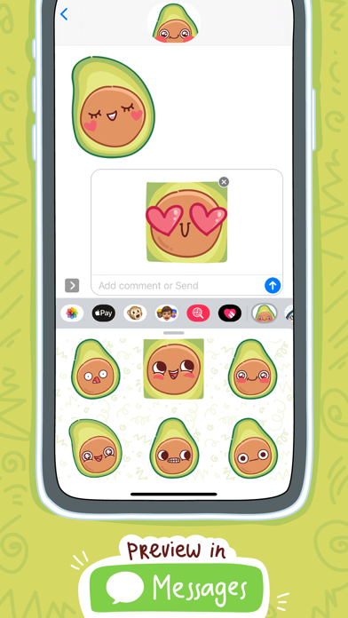 Avocado - cute stickers! screenshot 4