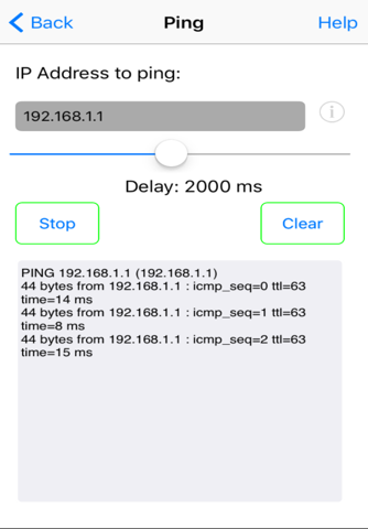 Network Ping - náhled