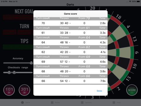 Darts Study screenshot 2