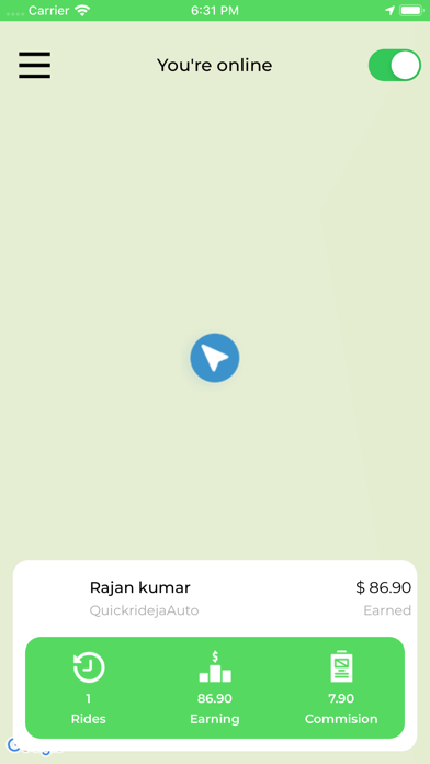 Screenshot #2 pour QuickRideJA Driver