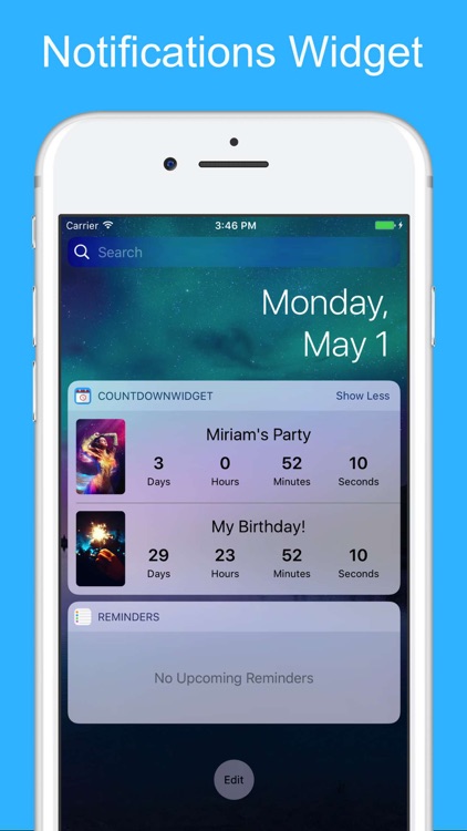 Countdown to an event day app