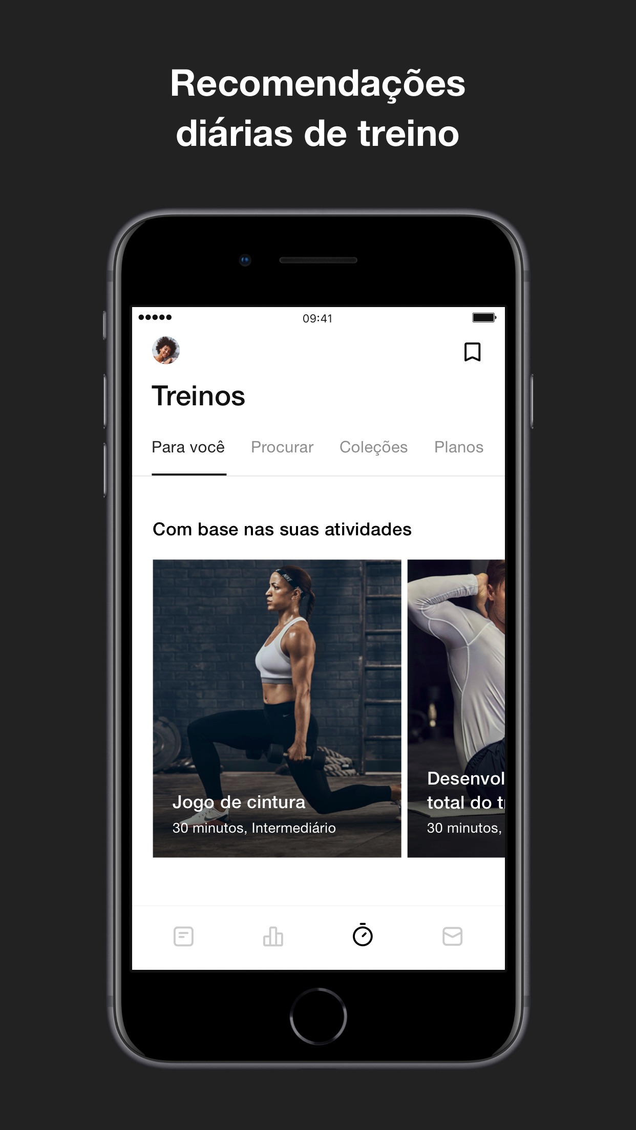 Screenshot do app Nike Training Club