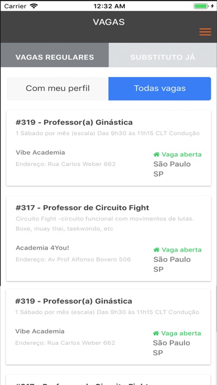 Vagas Fitness