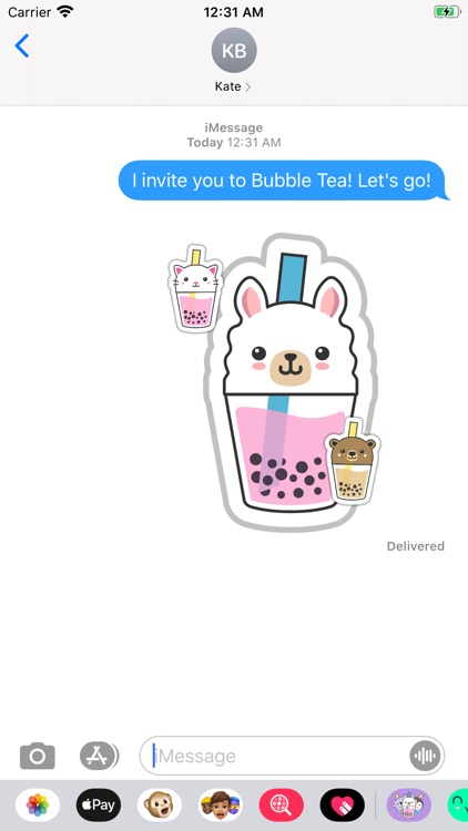 Bubble Tea Animals Stickers