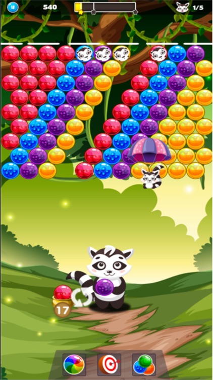 Shoot Bubble - Raccoon Babies screenshot-3