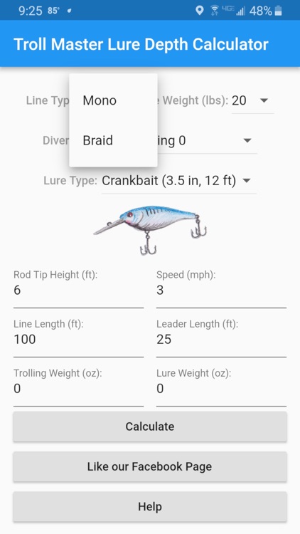 Troll Master Depth Calculator screenshot-3