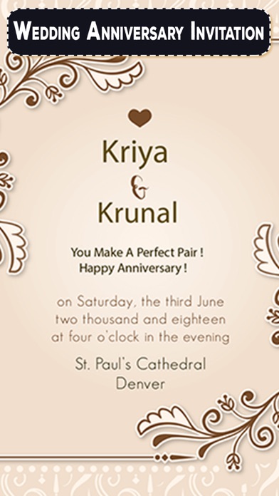 Wedding Anniversary Invitation screenshot 4