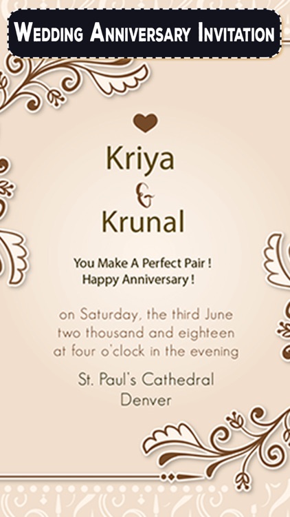 Wedding Anniversary Invitation screenshot-3