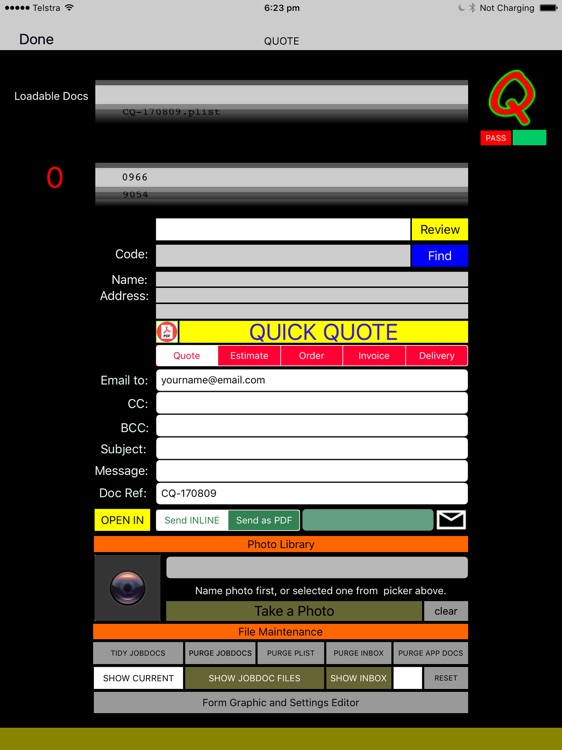 Quote Invoice Order