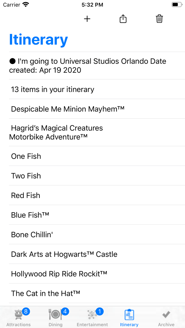 Theme Park Checklist Orlando