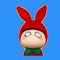 This is an A rabbit Imessage emoticon app that you can share with your friends to use it