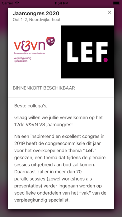 How to cancel & delete Jaarcongres V&VN VS from iphone & ipad 3