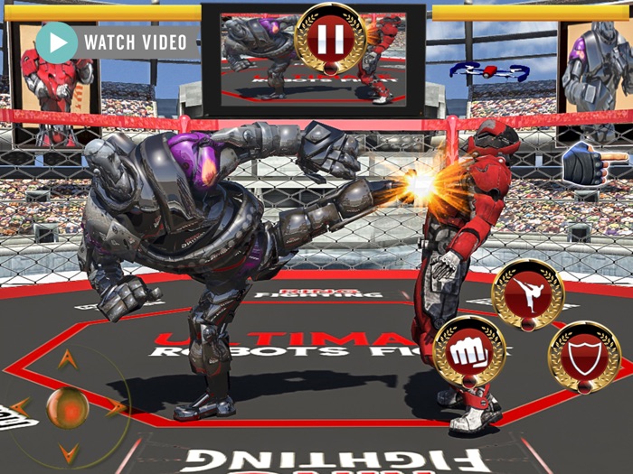 Futuristic Robot Cage Fighting