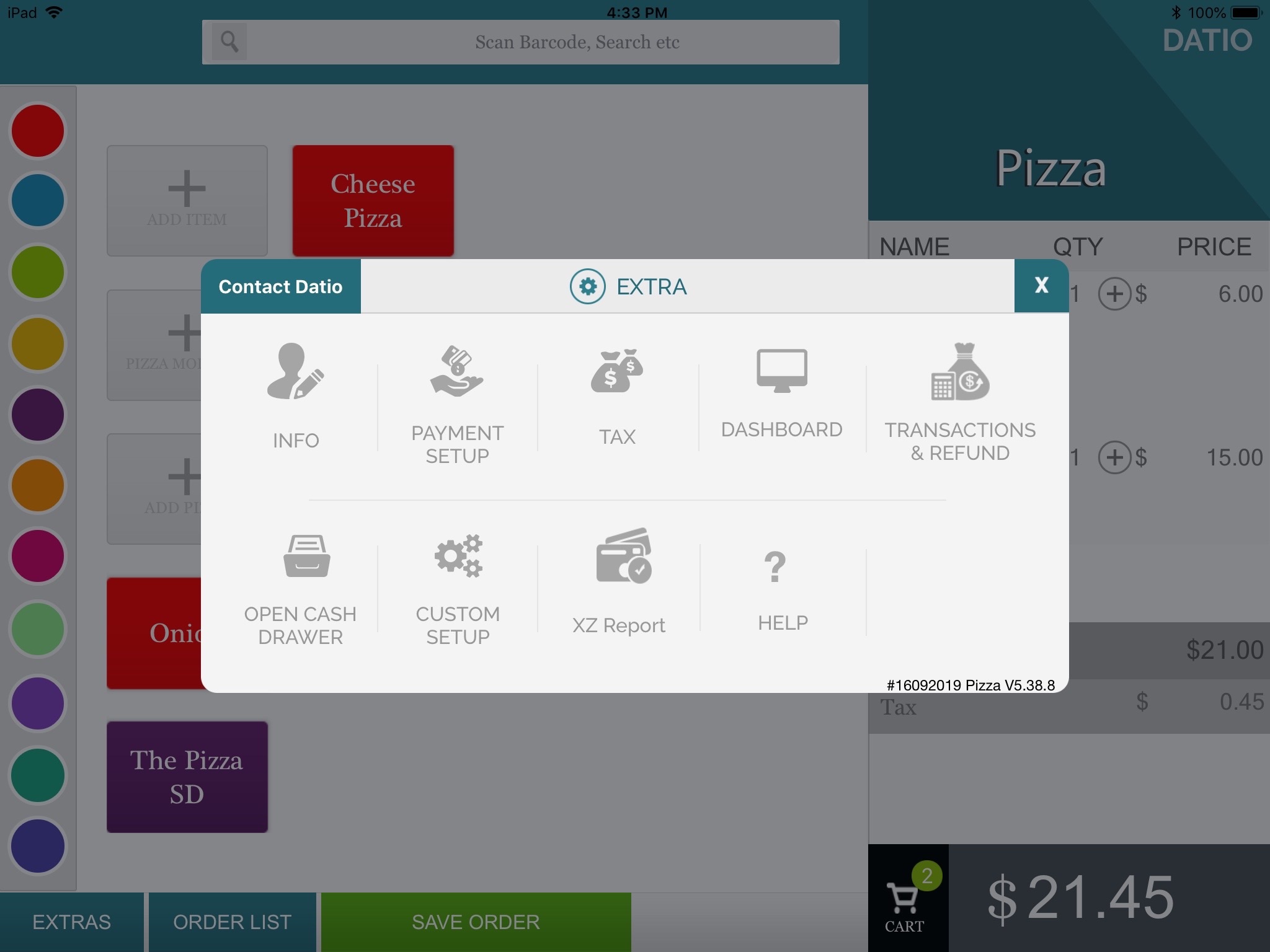 Datio POS Pizza screenshot 2