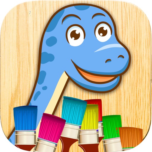 Dinosaurs Coloring Book Game Icon