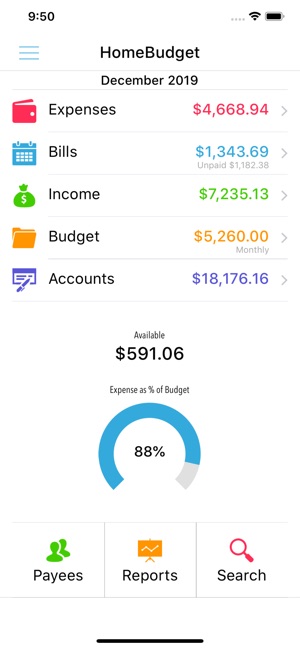 HomeBudget with Sync