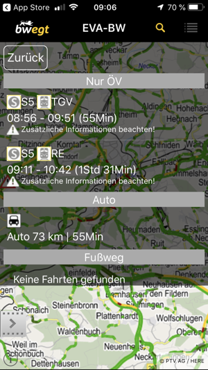 EVA-BW - Verkehrsauskunft(圖2)-速報App