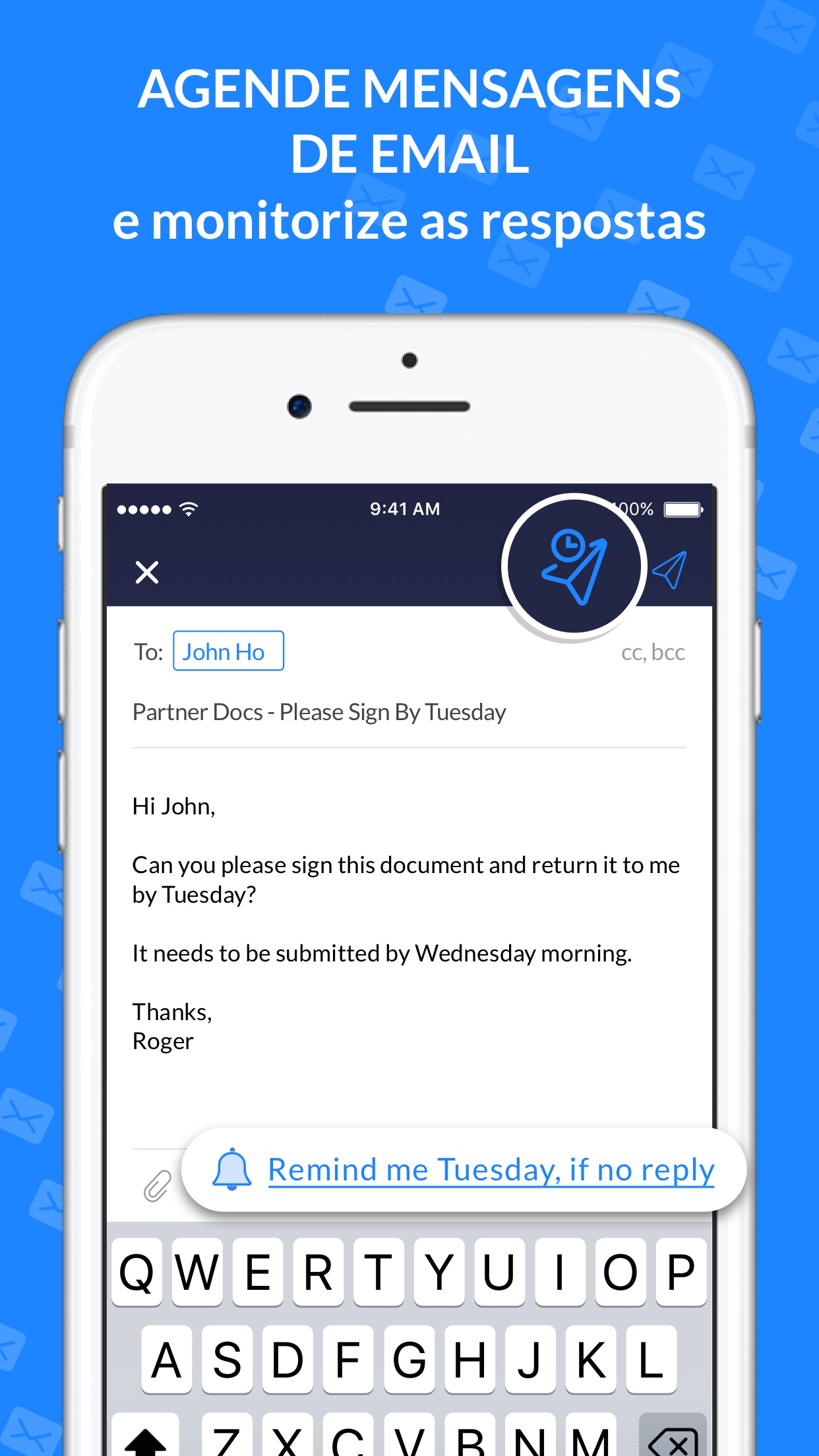 Screenshot do app Cliente de email - Boomerang