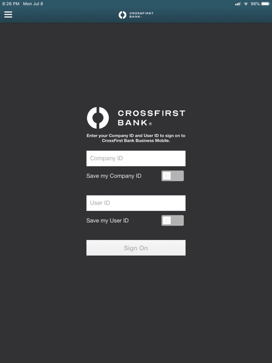 CrossFirst Business for iPad