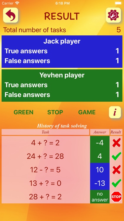 Duel with arithmetic cards