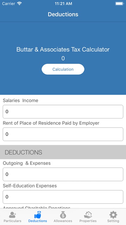 Buttar & Assoc. Tax Calculator